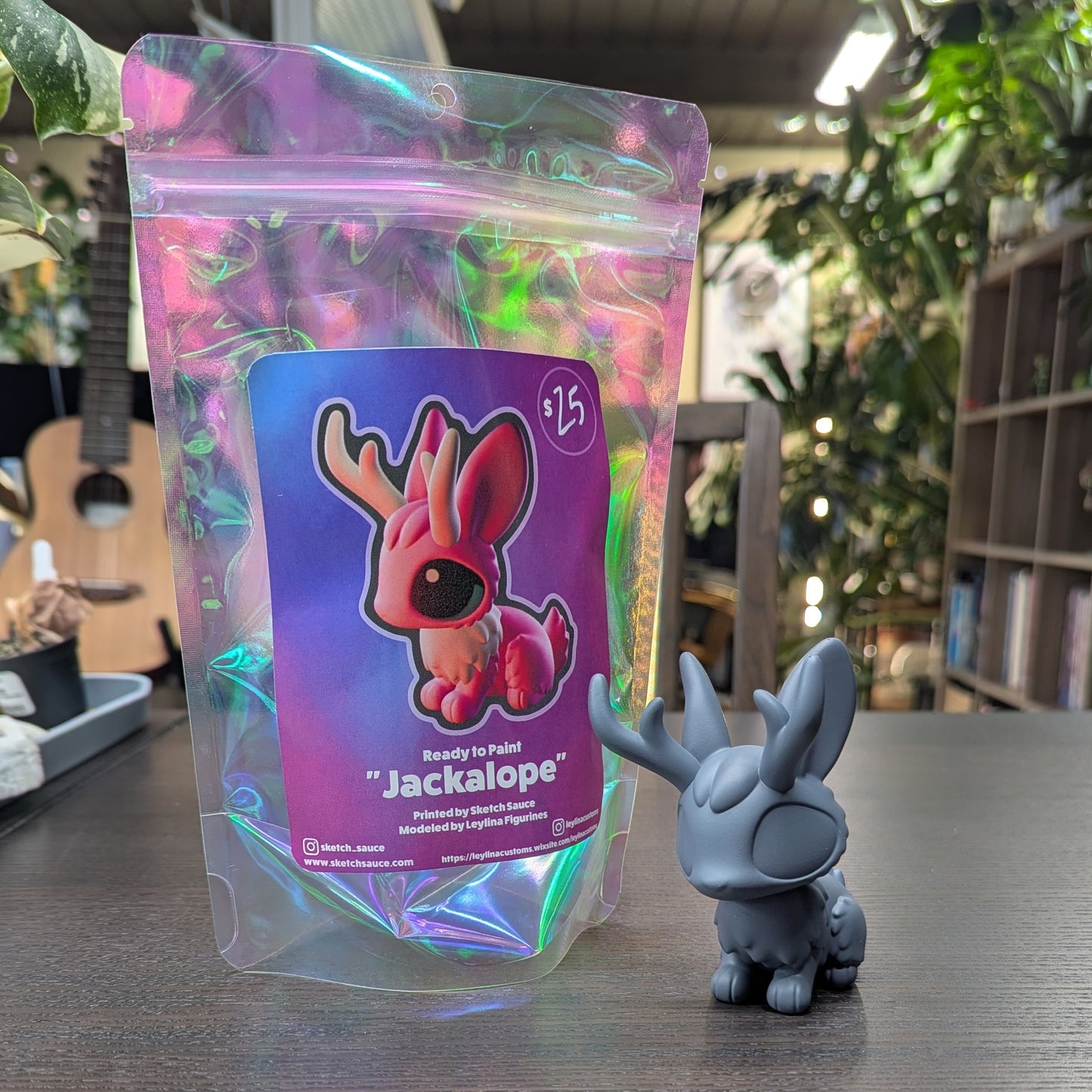 Leylina Figurines - July 2024 - Jackalope & Rabbit