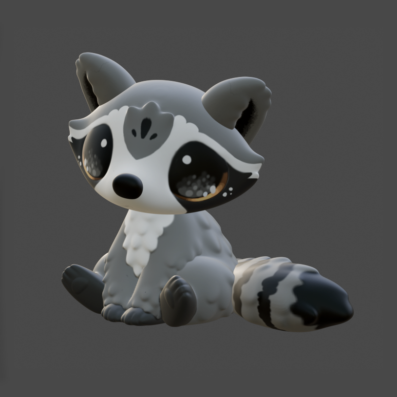 Leylina Figurines - Sept 2024 - Raccoon