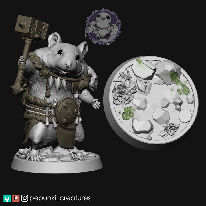Pepunki Creatures - Hamster Barbarian