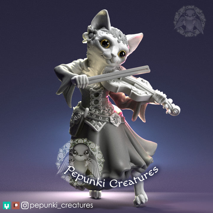 Pepunki Creatures - Feline Fiddler