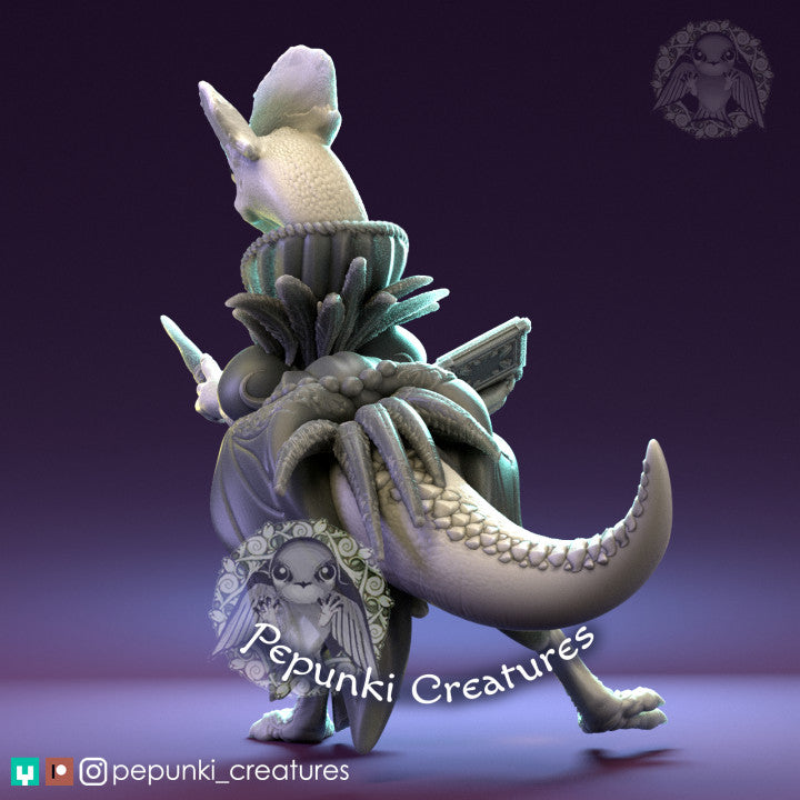 Pepunki Creatures - Dilophosaur Wizard