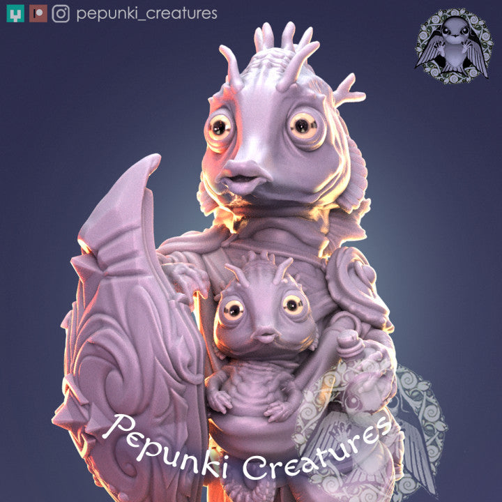 Pepunki Creatures - Papa Seahorse Guardsman