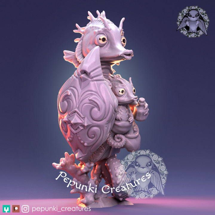 Pepunki Creatures - Papa Seahorse Guardsman