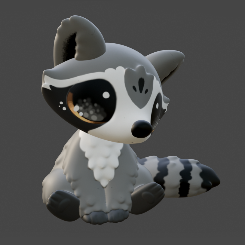 Leylina Figurines - Sept 2024 - Raccoon