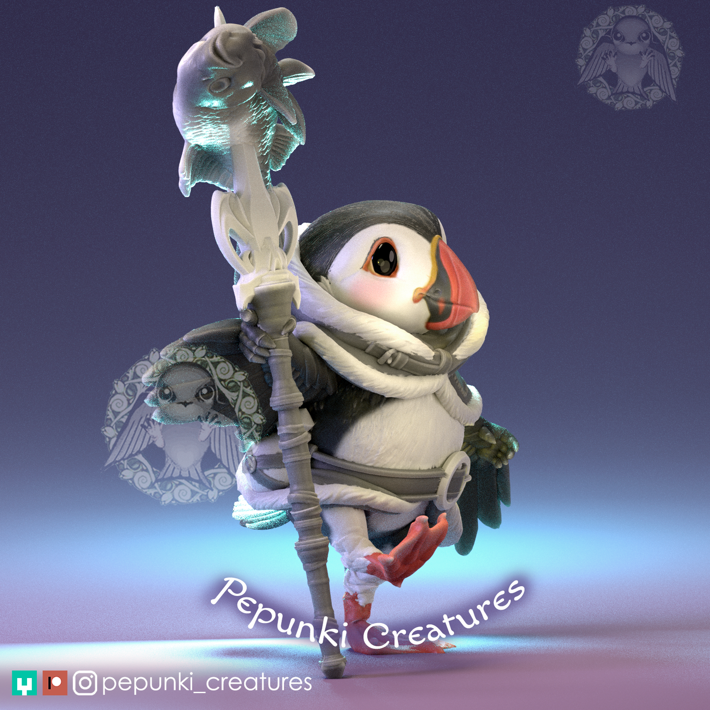 Pepunki Creatures - Puffin Spearfisher