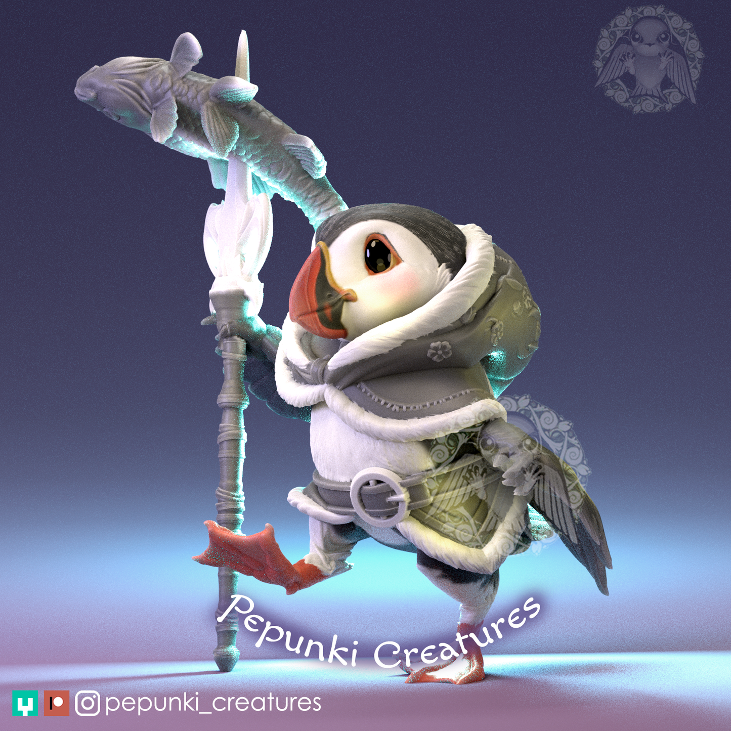Pepunki Creatures - Puffin Spearfisher