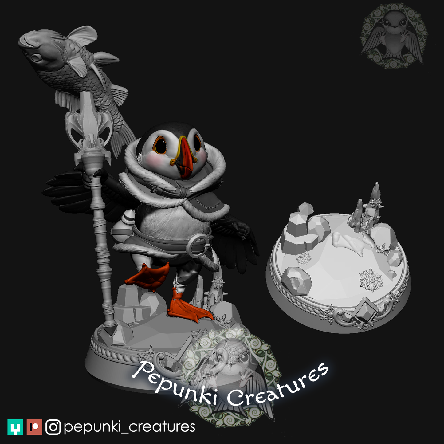 Pepunki Creatures - Puffin Spearfisher