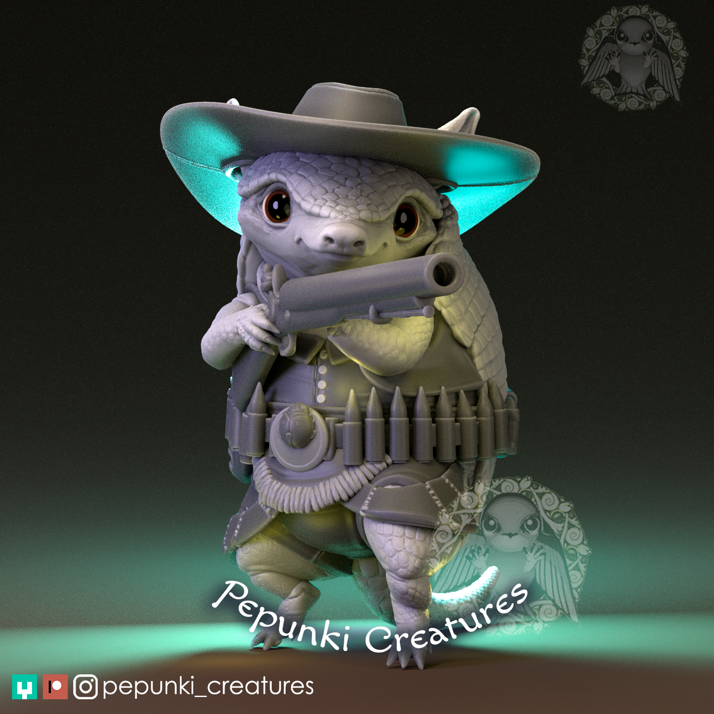 Pepunki Creatures - Armadillo Sharpshooter