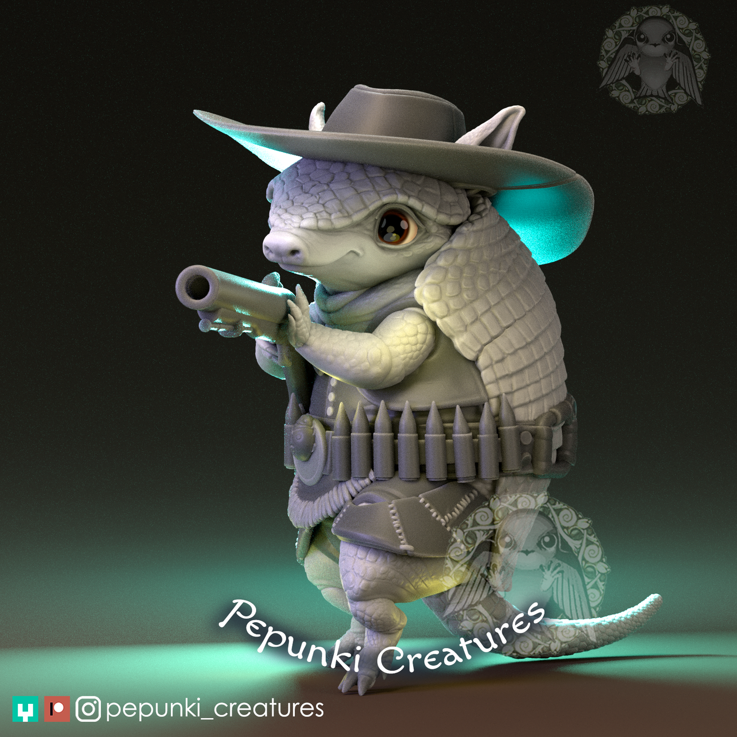 Pepunki Creatures - Armadillo Sharpshooter