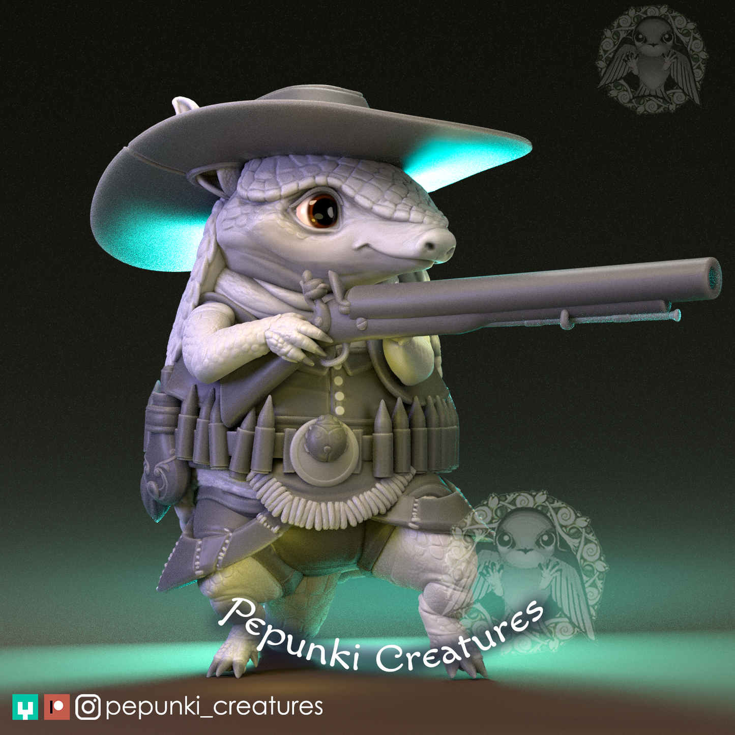 Pepunki Creatures - Armadillo Sharpshooter