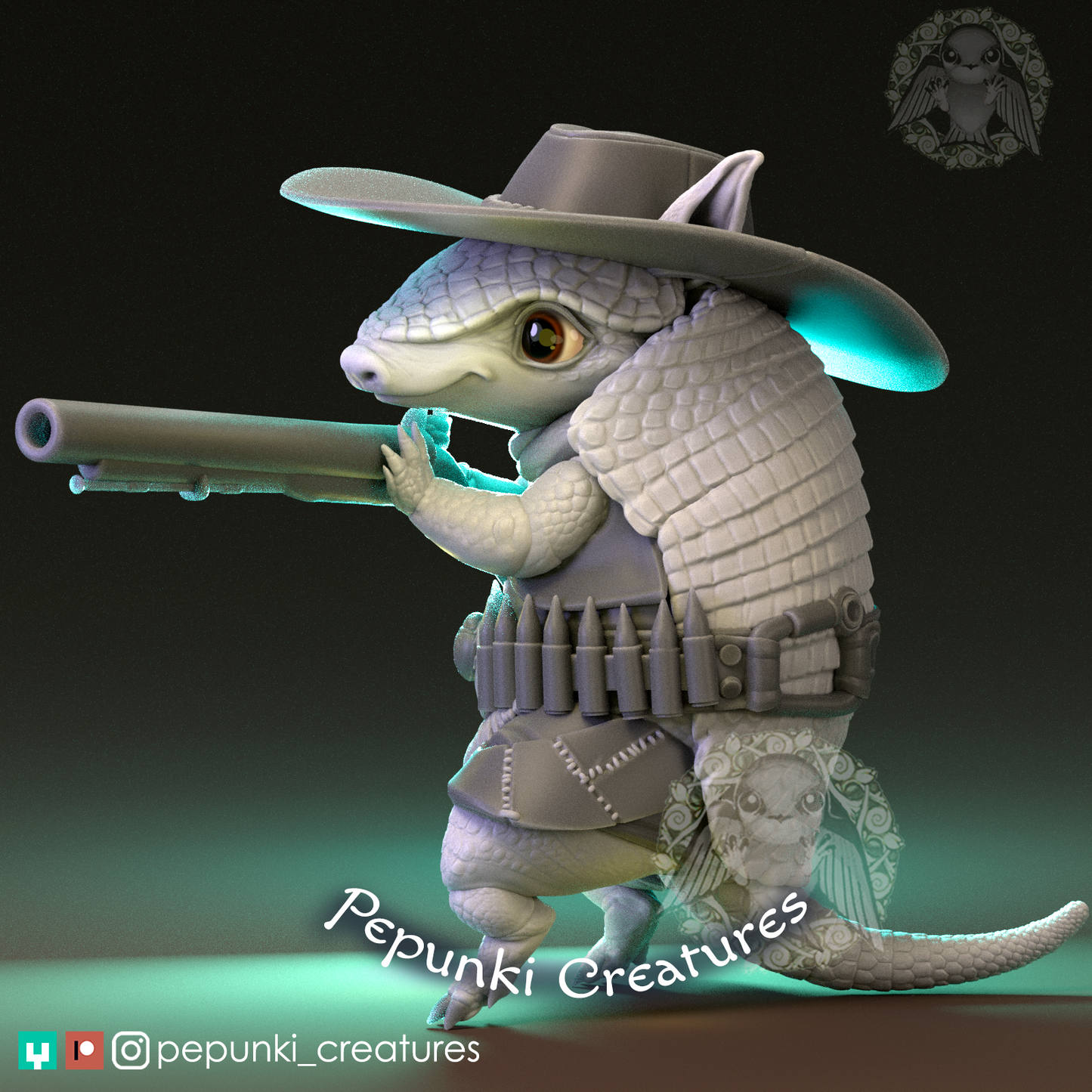 Pepunki Creatures - Armadillo Sharpshooter