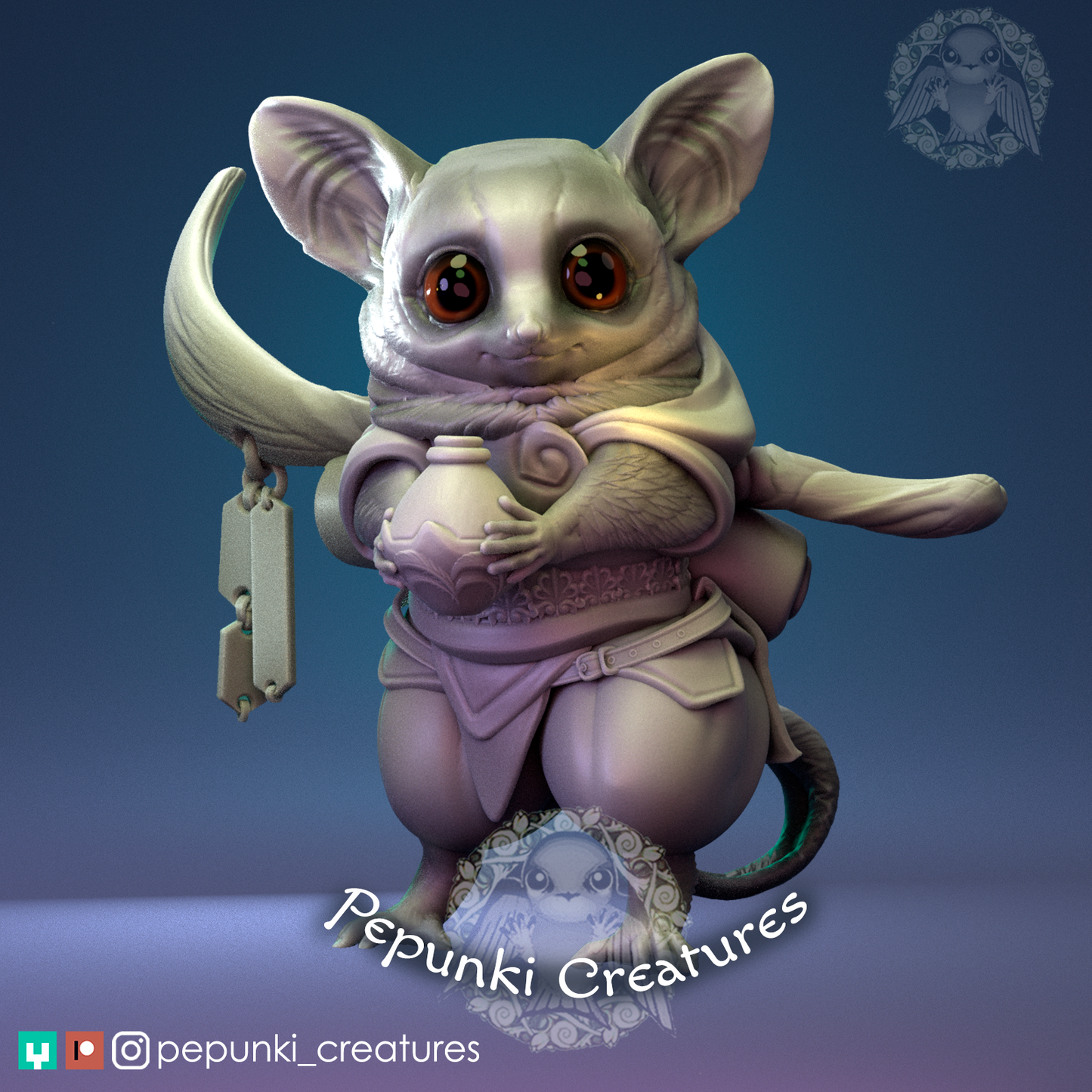 Pepunki Creatures - Bush Baby Monk