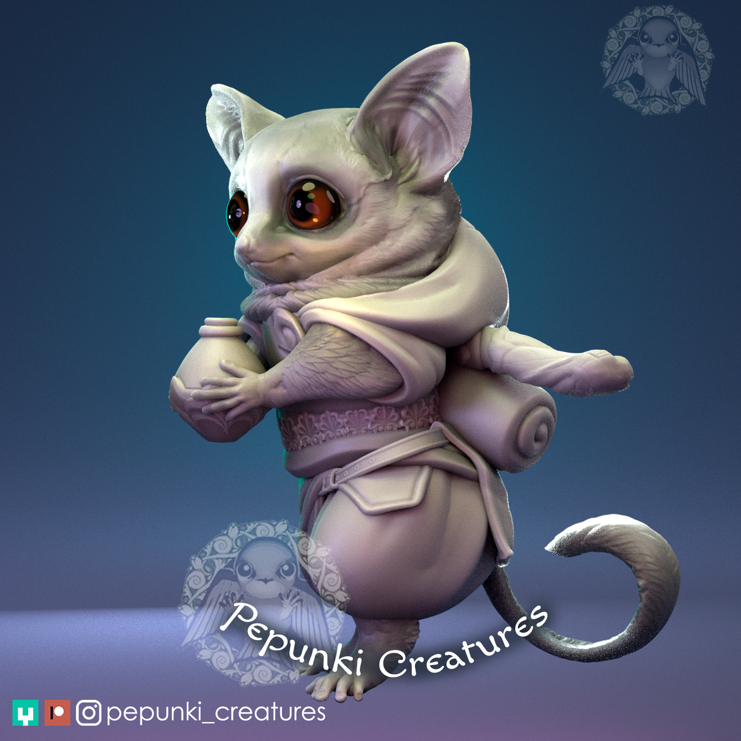 Pepunki Creatures - Bush Baby Monk