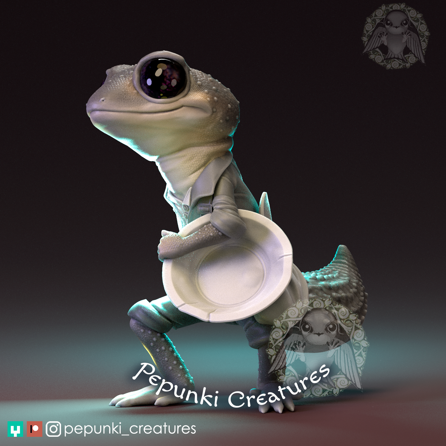 Pepunki Creatures - Knob-Tailed Gecko Gold Panner