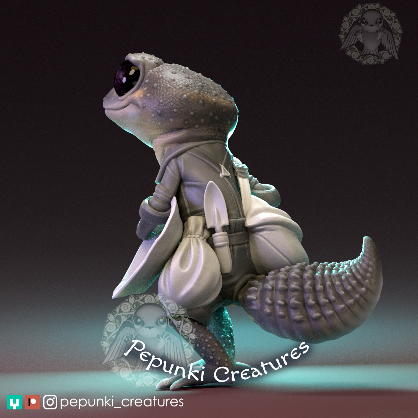 Pepunki Creatures - Knob-Tailed Gecko Gold Panner