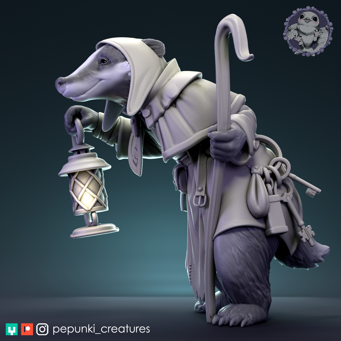 Pepunki Creatures - Badger Ferryman