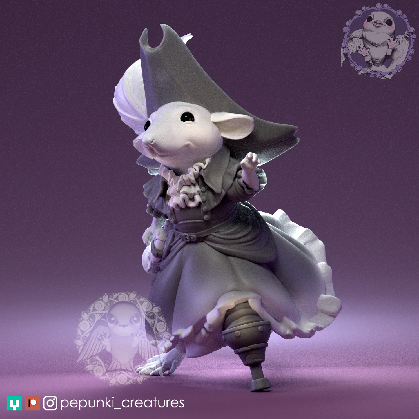 Pepunki Creatures - Rat Pirate Captain