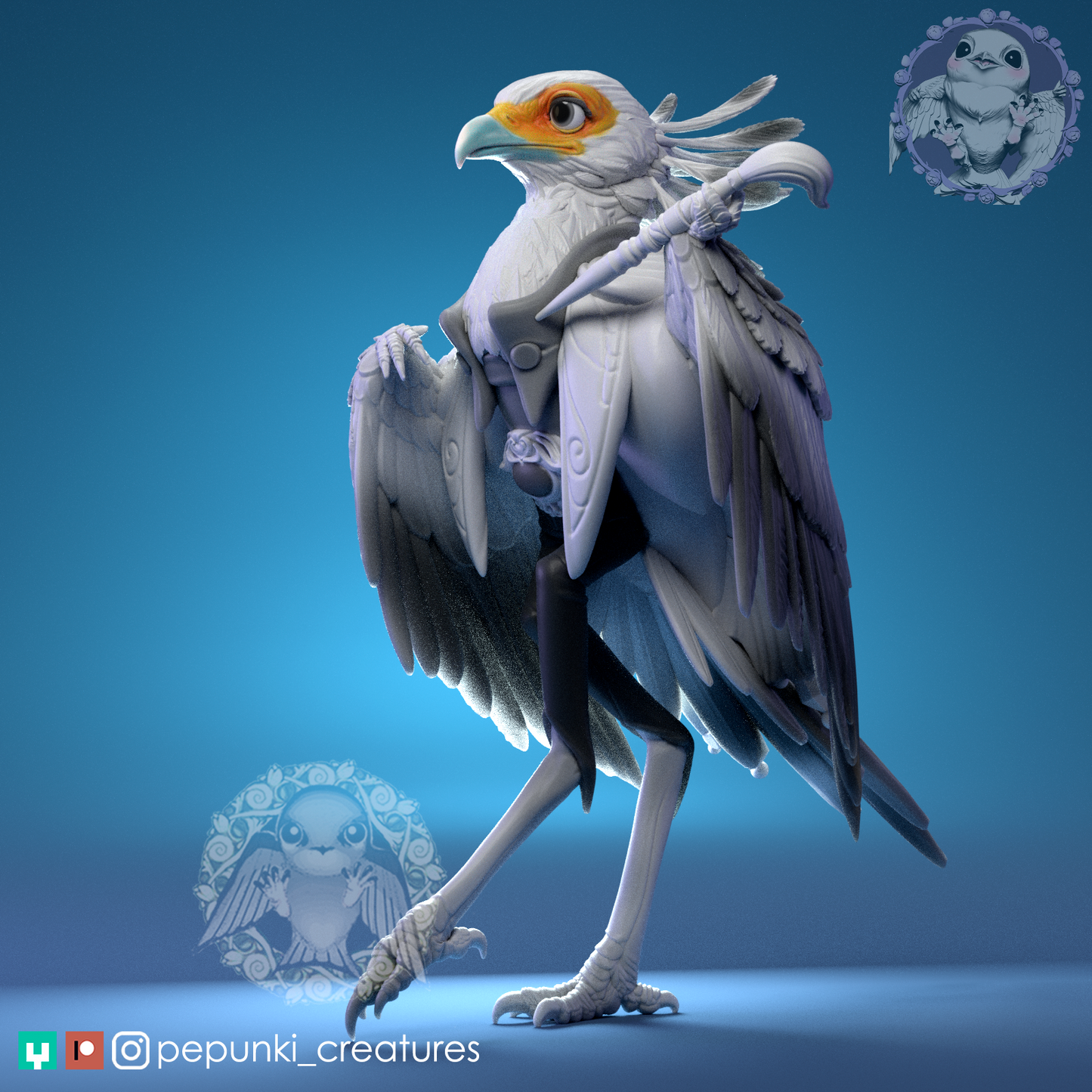Pepunki Creatures - Secretary Bird