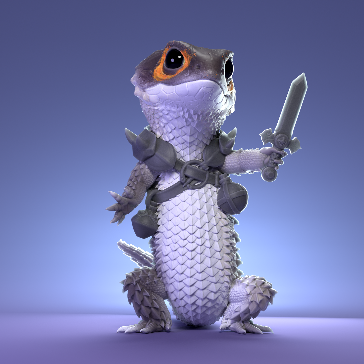 Pepunki Creatures - Red-Eyed Crocodile Skink Swordsman