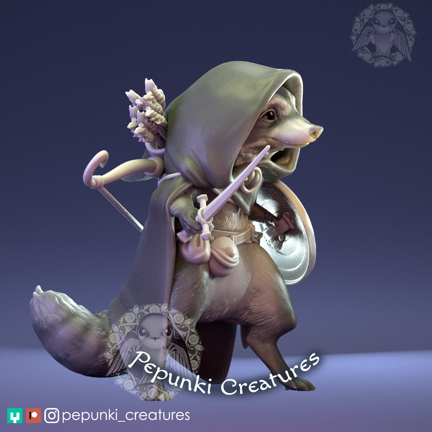 Pepunki Creatures - Raccoon Rogue
