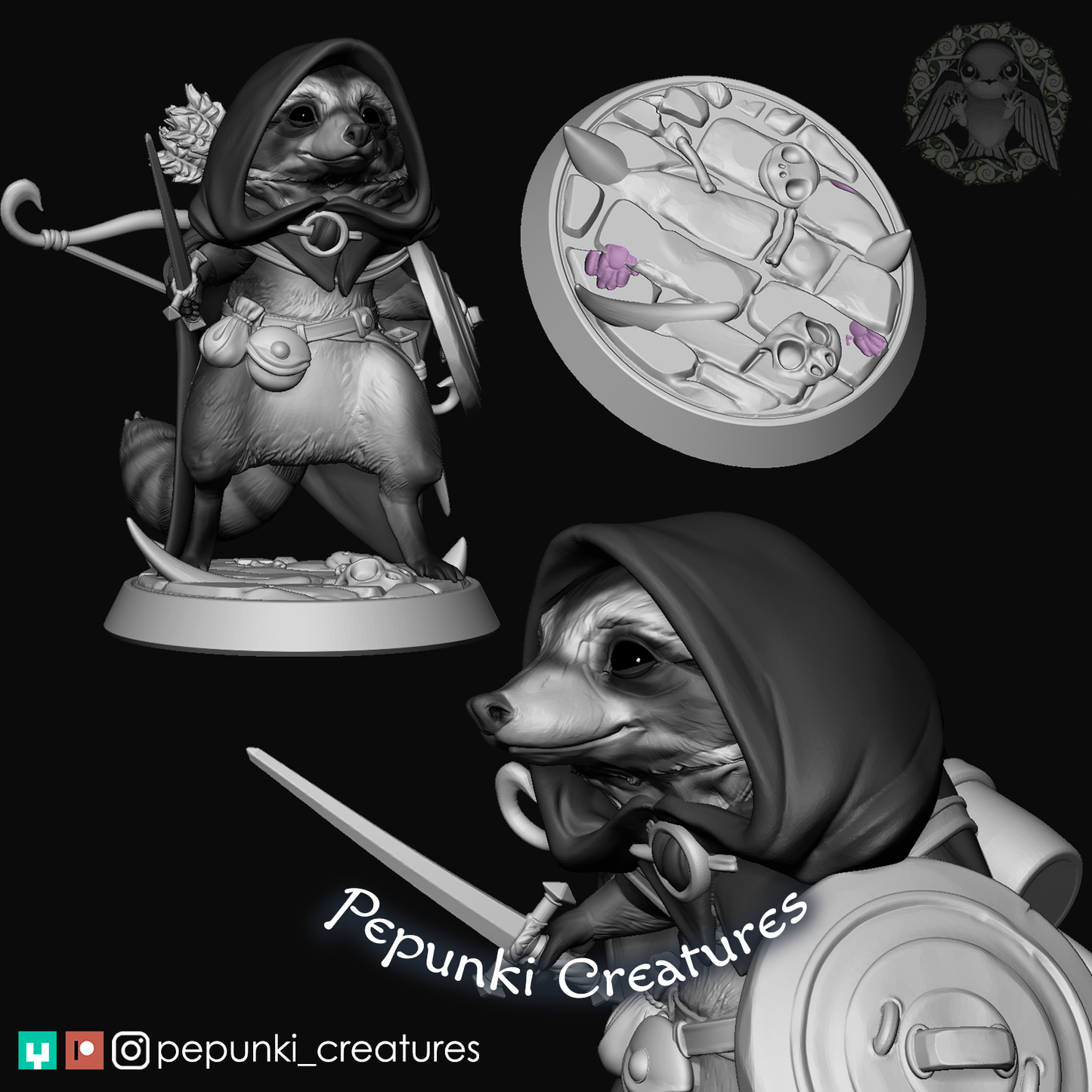 Pepunki Creatures - Raccoon Rogue