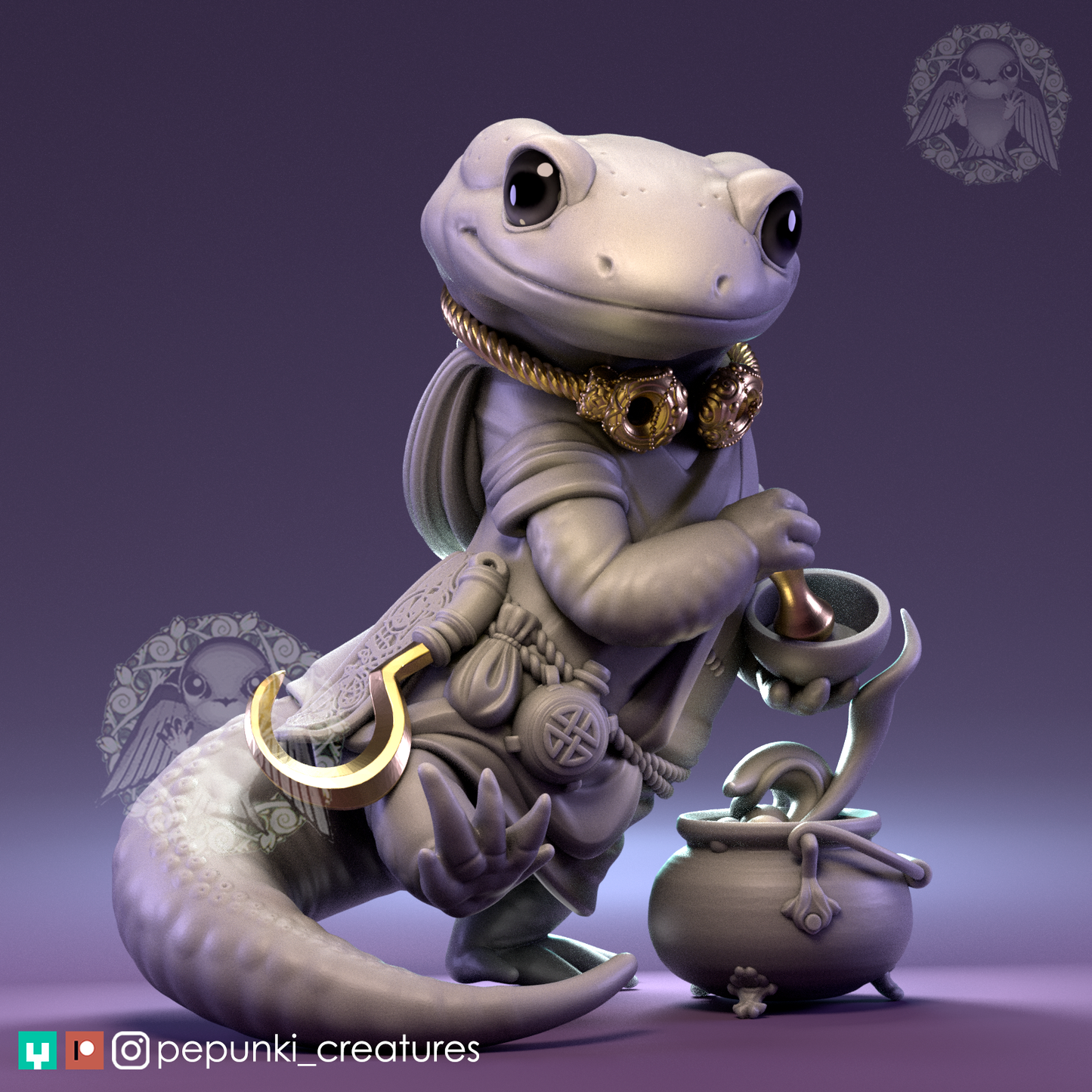 Pepunki Creatures - Salamander Alchemist