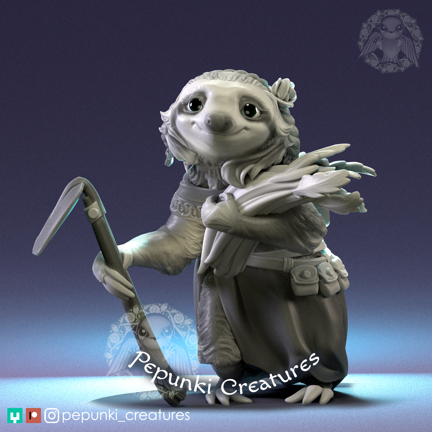 Pepunki Creatures - Sloth Farmwife