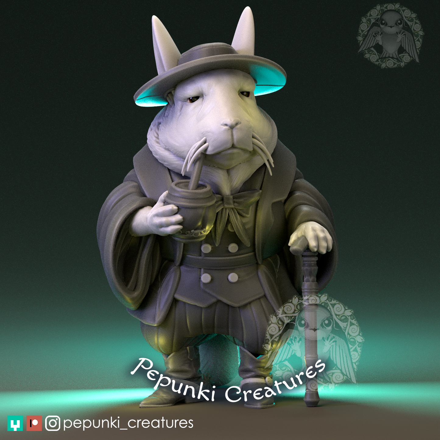 Pepunki Creatures - Elderly Viscacha Gaucho