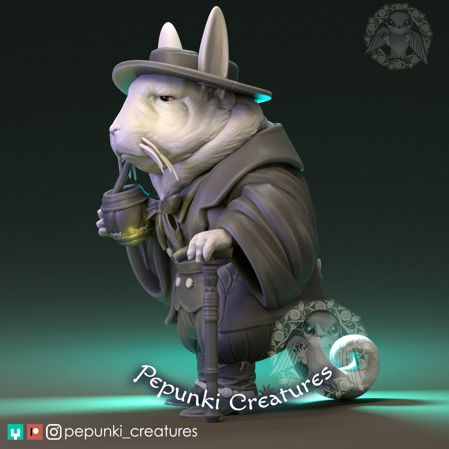 Pepunki Creatures - Elderly Viscacha Gaucho