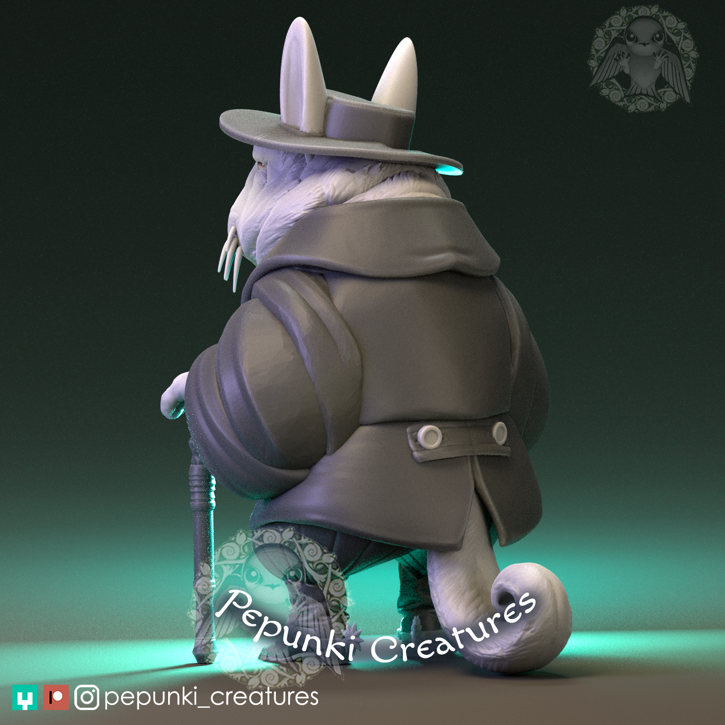 Pepunki Creatures - Elderly Viscacha Gaucho