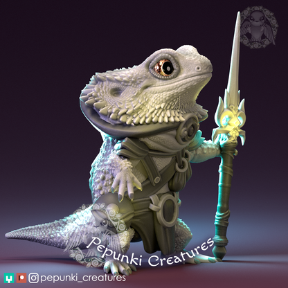 Pepunki Creatures - Bearded Dragon Warrior