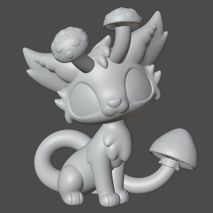Leylina Figurines - September 2025 - Mushroom Cat/Cat
