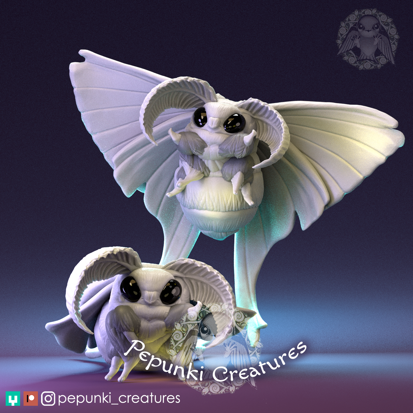 Pepunki Creatures - Moth Pair