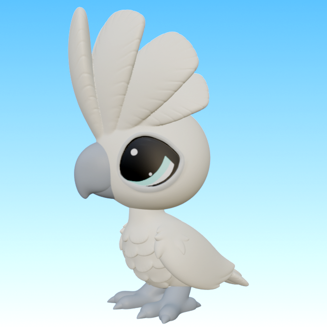Leylina Figurines - April 2026 - Umbrella Cockatoo