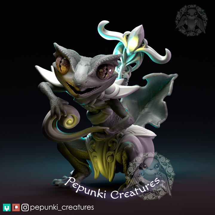 Pepunki Creatures - Leaf-Tail Gecko Sorceress