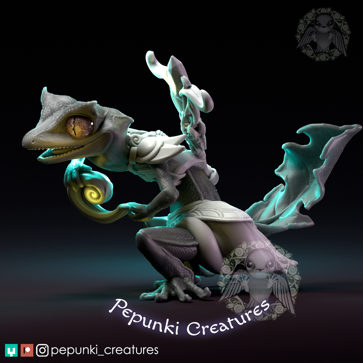 Pepunki Creatures - Leaf-Tail Gecko Sorceress