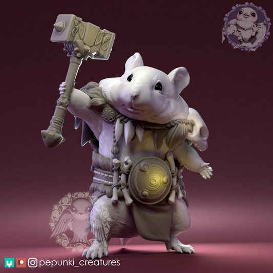 Pepunki Creatures - Hamster Barbarian