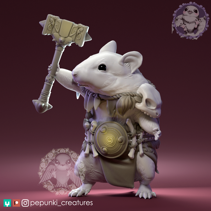 Pepunki Creatures - Hamster Barbarian