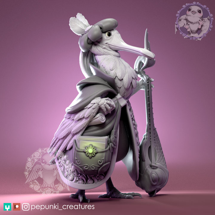 Pepunki Creatures - Spoonbill Bard
