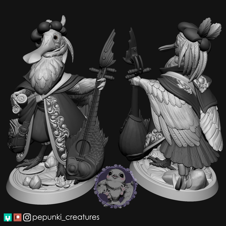 Pepunki Creatures - Spoonbill Bard