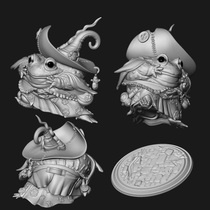 Pepunki Creatures - Bullfrog Battle Witch