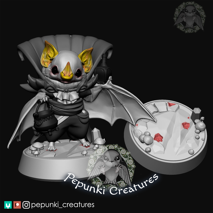 Pepunki Creatures - Honduran White Bat Alchemist