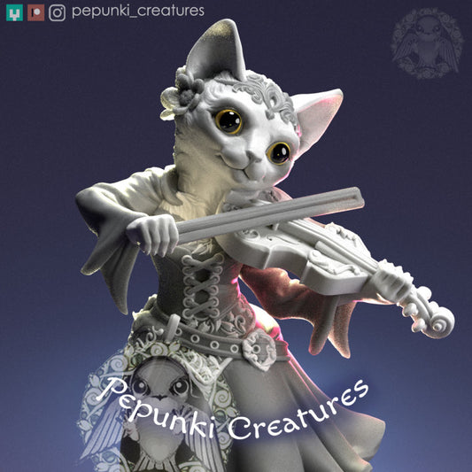 Pepunki Creatures - Feline Fiddler