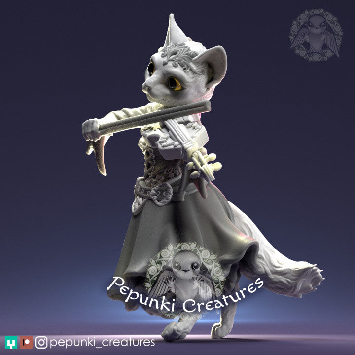 Pepunki Creatures - Feline Fiddler