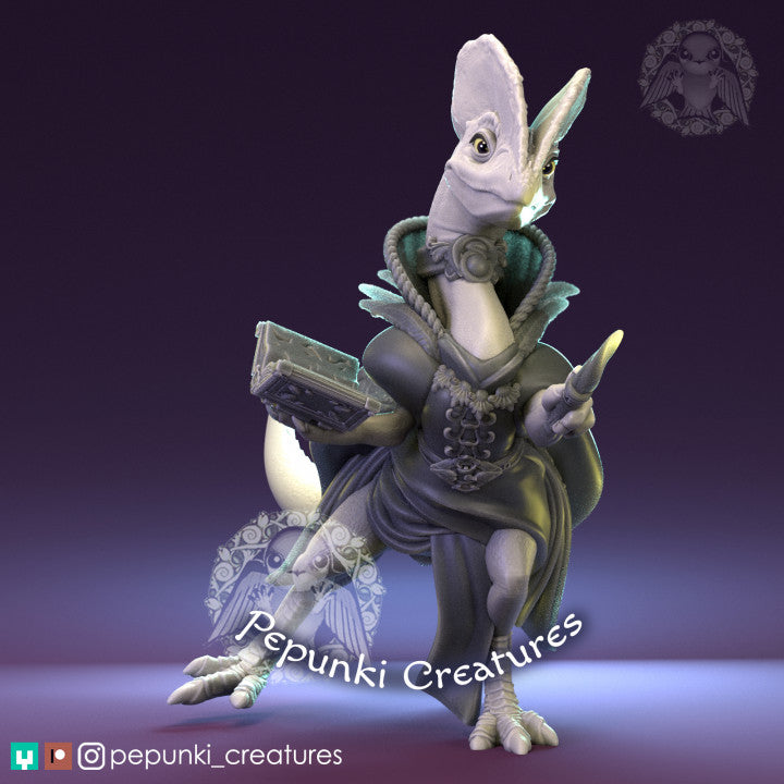 Pepunki Creatures - Dilophosaur Wizard