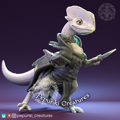 Pepunki Creatures - Dilophosaur Wizard