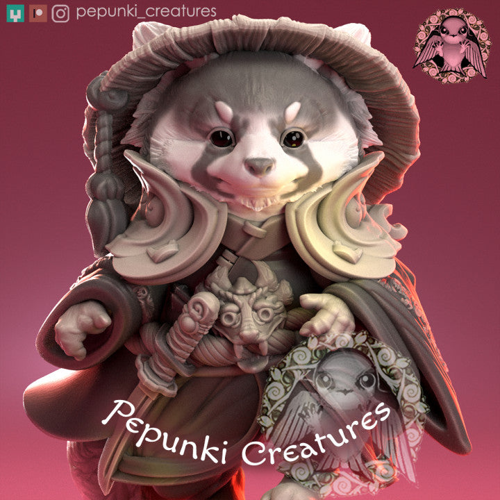 Pepunki Creatures - Red Panda Warrior