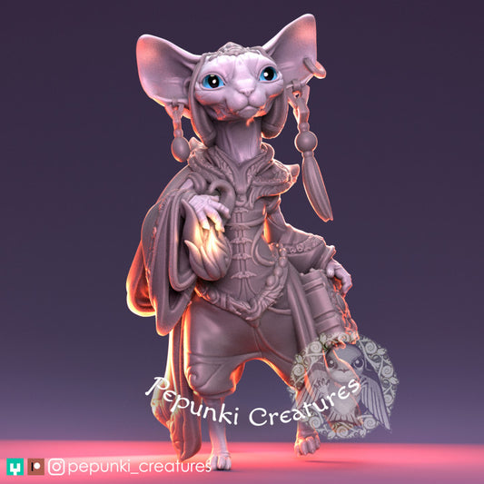 Pepunki Creatures - Sphynx Cat Mage