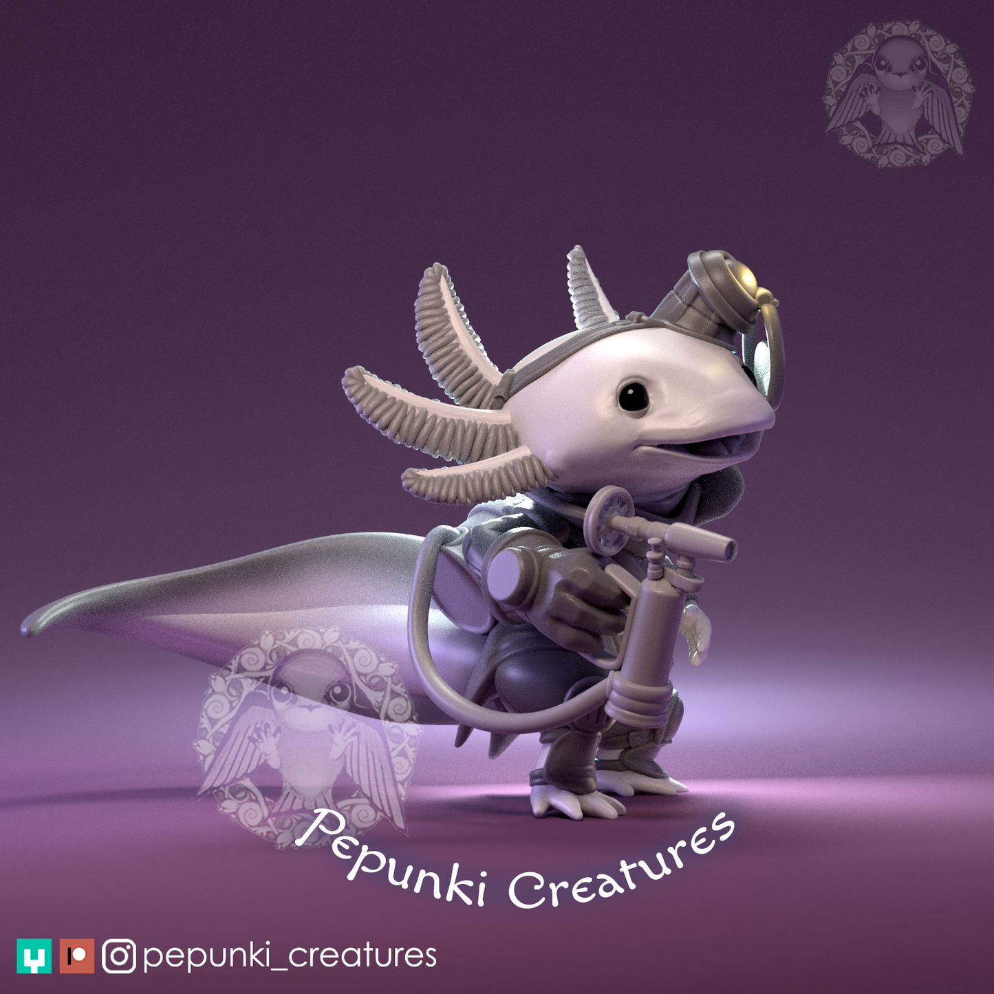 Pepunki Creatures - Axolotl Artificer