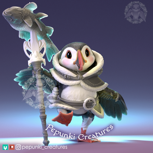 Pepunki Creatures - Puffin Spearfisher